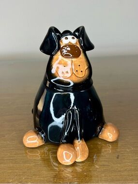 It's A Dawg's Life Stoneware Trinket Box • Douglas Harris • Russ Berrie • Signed